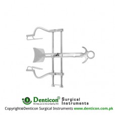 Balfour Retractor Complete With Central Blade Ref:- RT-901-91 Stainless Steel, 20 cm - 8" Spread - Lateral Blades Size 200 mm - 100 x 35 mm